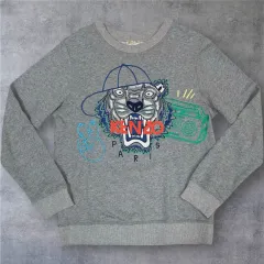 KENZO ケンゾー キッズ グレー タイガー 刺繍 スウェット 14A (成人XS)