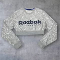 リーボック Reebok グレー Classic クロップド スウェット S