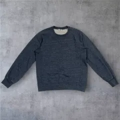 ユニクロ U UNIQLO U チャコールネイビー ラグランスリーブ クルーネック スウェット L