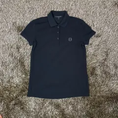ARMANI EXCHANGE アルマーニ エクスチェンジ ブラック コットン 半袖 カラーTシャツ M