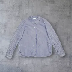 コス COS ブルー ストライプ コットン シャツ 32