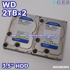 新古品使用時間10時間以内】HDD 2TB 3.5インチ×2 - メルカリ