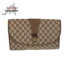 美品 GUCCI グッチ ヴィンテージ シェリーライン オールドグッチ ベージュ 89 01 031 クラッチバッグ セカンドバッグ メンズ 600223【中古】