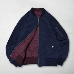 Vintage Arnold Palmer リバーシブル MA-1 ブルゾン ジャケット ライトアウター 中綿 ネイビー ボルドー カジュアル 古着 ミリタリー おしゃれ