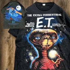 ムービー Tシャツ イーティー ET スピルバーグ 海外 映画 洋画 キャラ 黒 USA製 Lサイズ シングルステッチ 古着 ビンテージ used vintage  5500 p10/