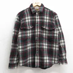 M/古着 エディーバウアー 長袖 ウール シャツ メンズ 90年代 90s エンジ系他 チェック 25dec18