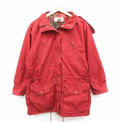 古着 エディーバウアー 長袖 ジャケット マウンテン パーカー レディース 00年代 00s 大きいサイズ 赤 内側ウール 25dec18