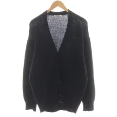 オーラリー AURALEE 24AW BRUSHED WOOL CASHMERE SILK KNIT CARDIGAN カーディガン ウール カシミヤ混 シルク混 絹 3 黒 ブラック A24AC01WK /AN8のサムネイル