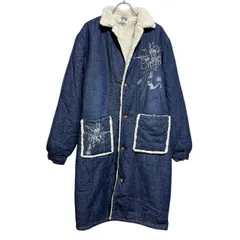  Scolar スカラー　刺繍入り デニム　ロングコート レディース　Mサイズ【zk66】