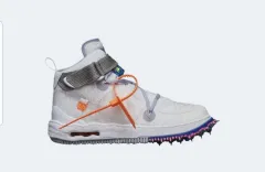 新品) NIKE × オフホワイト エアフォース1 ミッド 白 27.5cm