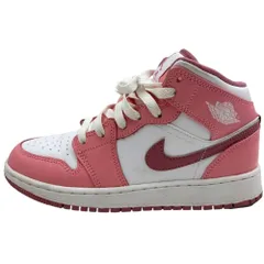 NIKE AIR JORDAN ナイキ ジョーダン DQ8423-616 GS Air Jordan 1 Mid Coral Chalk AJ1 エアジョーダン ミッド スニーカー ピンク系 23.5cm【中古】