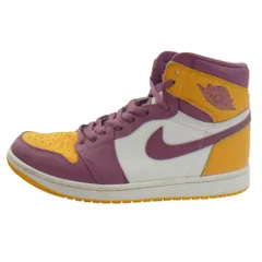 NIKE ナイキ 555088-706 AIR JORDAN 1 RETRO HIGH OG Brotherhood AJ1 エアジョーダン レトロ ブラザーフッド ハイカットスニーカー パープル系 イエロー系 28cm【中古】