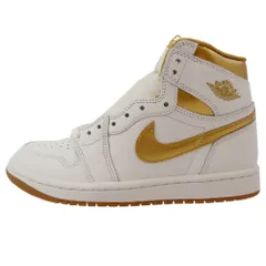 NIKE AIR JORDAN FD2596-107 Women's Air Jordan 1 Retro High OG White and Gold AJ1 エアジョーダン ハイ ウィメンズ スニーカー ホワイト系 【新古品】【未使用】【中古】