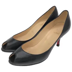 Christian Louboutin (クリスチャンルブタン) ★ ⑤ オープントゥヒールパンプス レディース ブラック 36