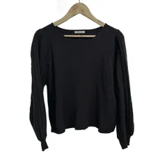 Rose Tiara(ローズティアラ) 長袖セーター サイズ46 XL レディース美品  - ダークブラウン クルーネック