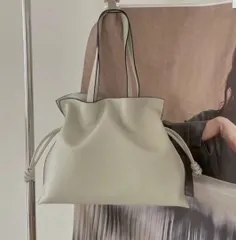 トート バッグ 巾着 ショルダー 上質レザー 高見え