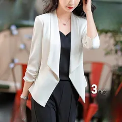 テーラードジャケット 春 夏 レディース コート アウター 長袖 ミディアム丈 羽織り きれいめ 韓国風 ミセス 通勤 20代 30代 40代 カジュアル おしゃれ