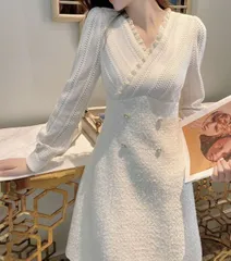 ドレス スーツ ワンピ レディース 秋冬 ワンピース 長袖