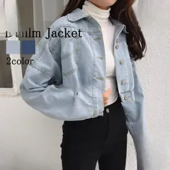デニムジャケットレディース ジージャン 秋 ノーカラー 春 きれいめ 軽い