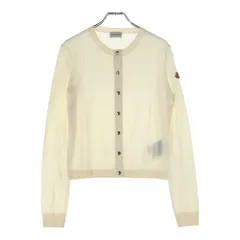 MONCLER (モンクレール) CARDIGAN TRICOT ロゴ刺繍スナップカーディガン アイボリー J10939B00026