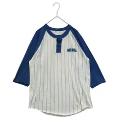 NIKE(ナイキ) 70's baseball shirt ゴツナイキ ベースボール シャツ 38-40(SM程度) ホワイト×ブルー 70年代 ヴィンテージ オリジナル ラグラン カットソー Tシャツ