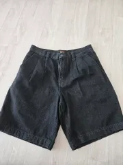 Lee リー ブラック デニム ハーフパンツ 30インチ