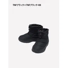 ザ・ノース・フェイス　 nfj 52280（キッズ）   ヌプシ ブーティ ロゴ ショート NFJ52280　TNFブラック×TNFブラック(KK)　20.0センチ