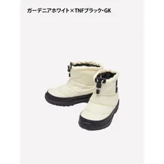ザ・ノース・フェイス　 キッズ　シューズ　ヌプシ ブーティ ロゴ ショート NFJ52280　ガーデニアホワイト×TNFブラック(GK)　16cm/18cm/20cm/21cm