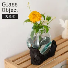 ガラスオブジェ 置物 天然木 インテリア テラリウム アクアリウム プランター ガラス細工 雑貨 ナチュラル おしゃれ アート