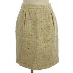 ボールジー BALLSEY トゥモローランド ツイード スカート ひざ丈 ホワイト 34 ■TC