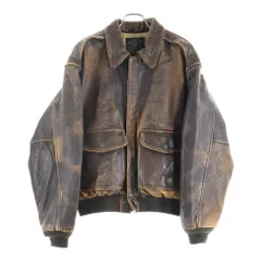 AVIREX (アヴィレックス) TYPE A-2 30-1415 1978-01 ジップアップ レザー フライト ジャケット ブラウン