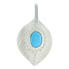 NO BRAND (ノーブランド) THE SUN (ザサン) ハートフェザー 銀縄ターコイズ L 銀縄ターコイズハートフェザー 左向き シルバー/ライトブルー