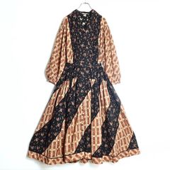 Johanna Ortiz ジョハンナオーティズ 壺柄 パフスリーブ ドレス S 