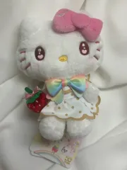 サンリオ いちご新聞 50周年 いちご マスコット ハローキティ キーホルダー