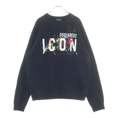 DSQUARED2 (ディースクエアード) ICON プリント スウェットパーカー トレーナー ブラック S79GU0073