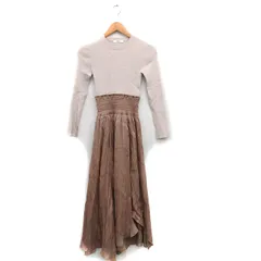 エミ emmi atelier ワンピース 切替 リブ ロング シンプル 0 アイボリー 白 /KT9