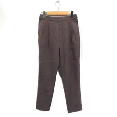 グローバルワーク GLOBAL WORK ツータック テーパードパンツ センタープレス 無地 M ブラウン 茶 /FT25
