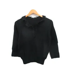 23区 オンワード樫山 ニット セーター 七分袖 ウール シンプル 38 ブラック 黒 /KT4