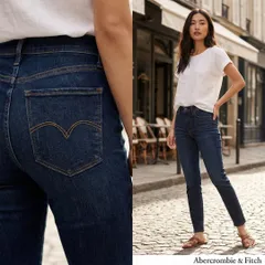 Abercrombie & Fitch【4S】スキニーデニム ストレッチ生地 青