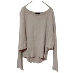  Theory セオリー　長袖ドルマンニット　リブ　ベージュ　レディース　Sサイズ　ウール100% 高級感　シンプル　人気完売【ZK95】