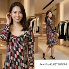 DIANE von FURSTENBERG【6】シルクワンピース 絹 M 高級