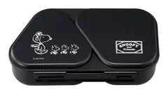 【数量限定】【大人気】日本製 押し型付 電子レンジ対応 おしゃれ にぎらず作れておかずも入るおにぎりケース かわいい シンプル 大容量 スヌーピーブラック 簡単 時短 ランチボックス 弁当箱 大人用 子供用 学生 OSK(オーエスケー) 男女兼用 LS-15