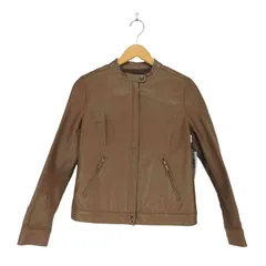 シンプリシテェ SIMPLICITE pig leather ピッグレザー比翼シングルライダースジャケット レディース  40のサムネイル