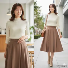 UNTITLED アンタイトル【1】ロングプリーツスカート 日本製 大人可愛い