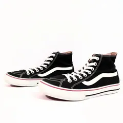 定番カラー◎【VANS】バンズ ヴァンズ スニーカー ハイカット シューズ V4738 キャンバス ライン シンプル おしゃれ カジュアル こなれ感 かっこいい 人気 定番 ストリート メンズ 黒 ブラック 28cm /M42253HH