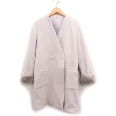 トランテアン ソン ドゥ モード 31 Sons de mode ノーカラー コート アウター ミドル丈 カシミヤ混 ウール 36 ライトベージュ /FT21