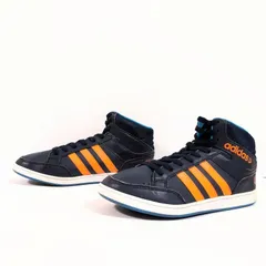 おしゃれカラー◎【adidas】アディダス スニーカー ハイカット シューズ F98532 NEOLABEL 軽量 ライン ロゴ おしゃれ カジュアル かっこいい こなれ感 レディース ネイビー 紺 水色 23.5cm /M42254HH