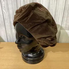 25MS0112 中古美品 デコレーションデザイアー Decoration Desire ベルベット ハット ブラウン 日本製