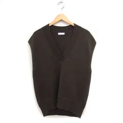 B&Y ユナイテッドアローズ BEAUTY&YOUTH ビューティー&ユース ニット ベスト Vネック 無地 ゆったり ブラウン 茶 /FT40