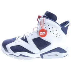 NIKE (ナイキ) AIR JORDAN 6 RETRO OLYMPIC エアジョーダン6 レトロ オリンピック ハイカットスニーカー ホワイト/ネイビー US9.5/27.5cm CT8529-164